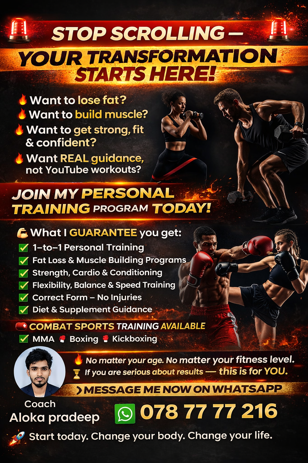 MMA Colombo sponsored Facebook community post